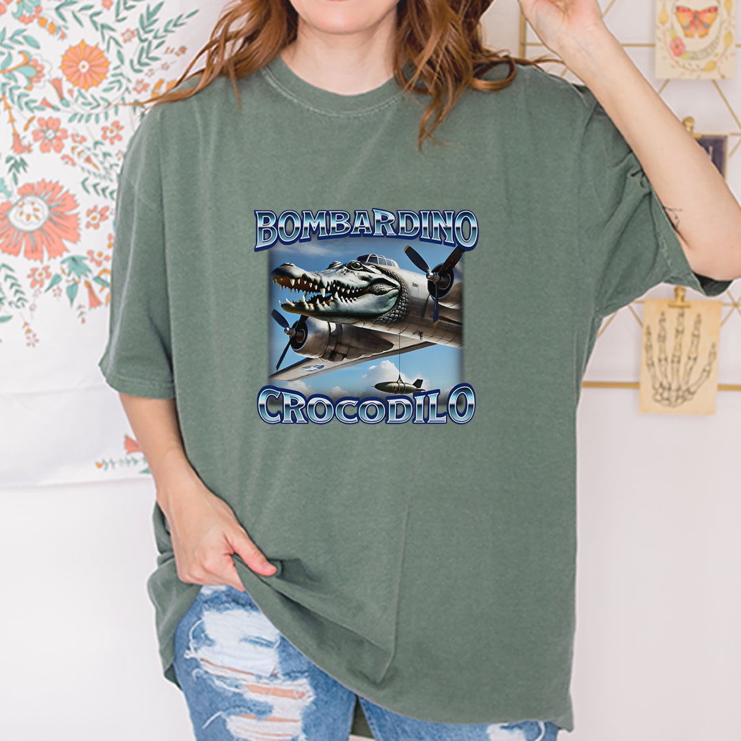 Bombardino Crocodilo Brainrot Vintage Soft Unisex T-shirt 
