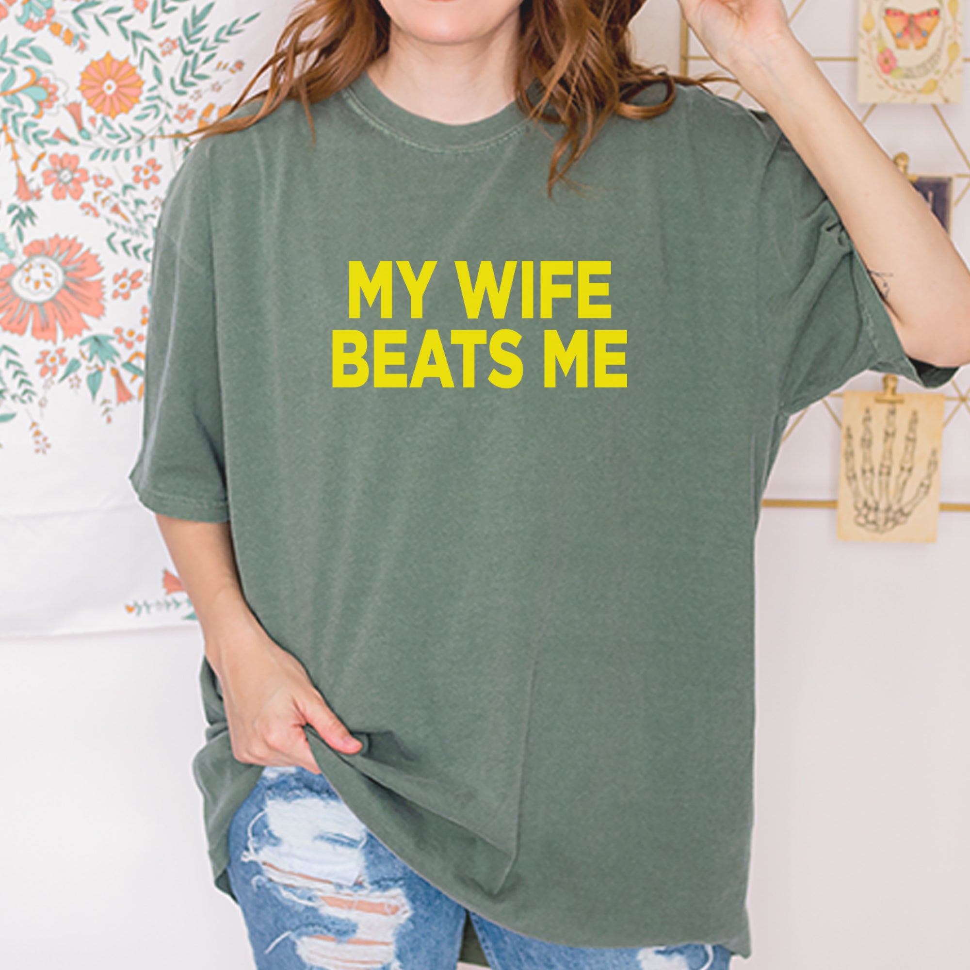 My Wife Beats Me Funny Vintage Soft Unisex T-shirt 