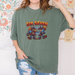 67 Lava Lightning Six Seven Meme Vintage Soft Unisex T-shirt 