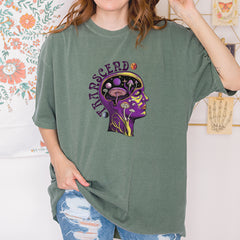 Psychedelic Cosmic Mushroom Head Vintage Soft Unisex T-shirt 