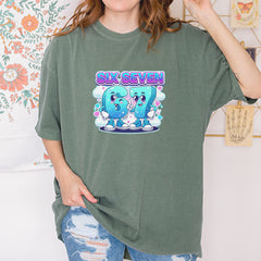 67 Six Seven Meme Kawaii Cloud Vintage Soft Unisex T-shirt 