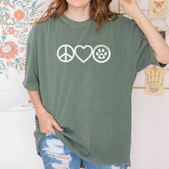 Peace, Love and TLC Dog Rescue Vintage Soft Unisex T-shirt 
