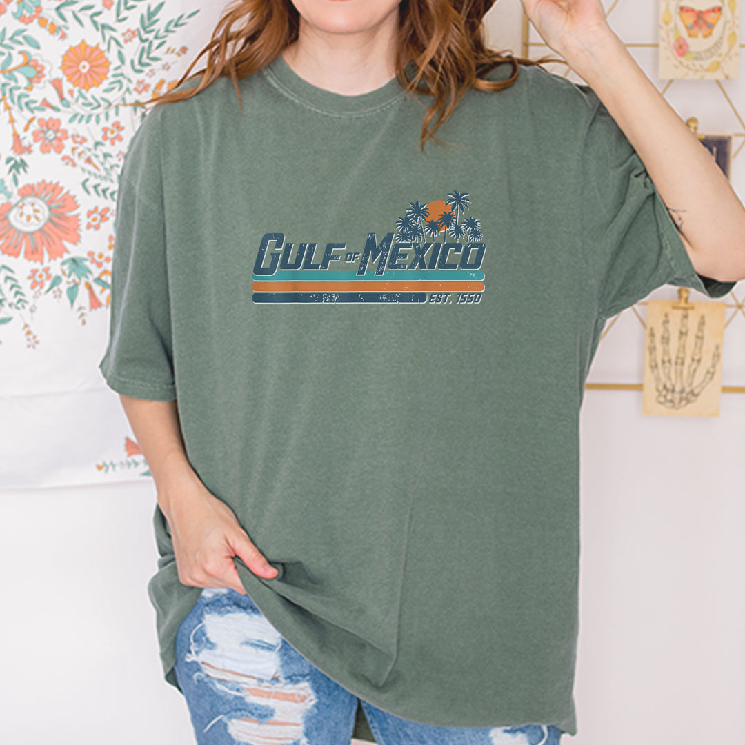 Gulf Of Mexico Established Year 1550 Vintage Soft Unisex T-shirt 