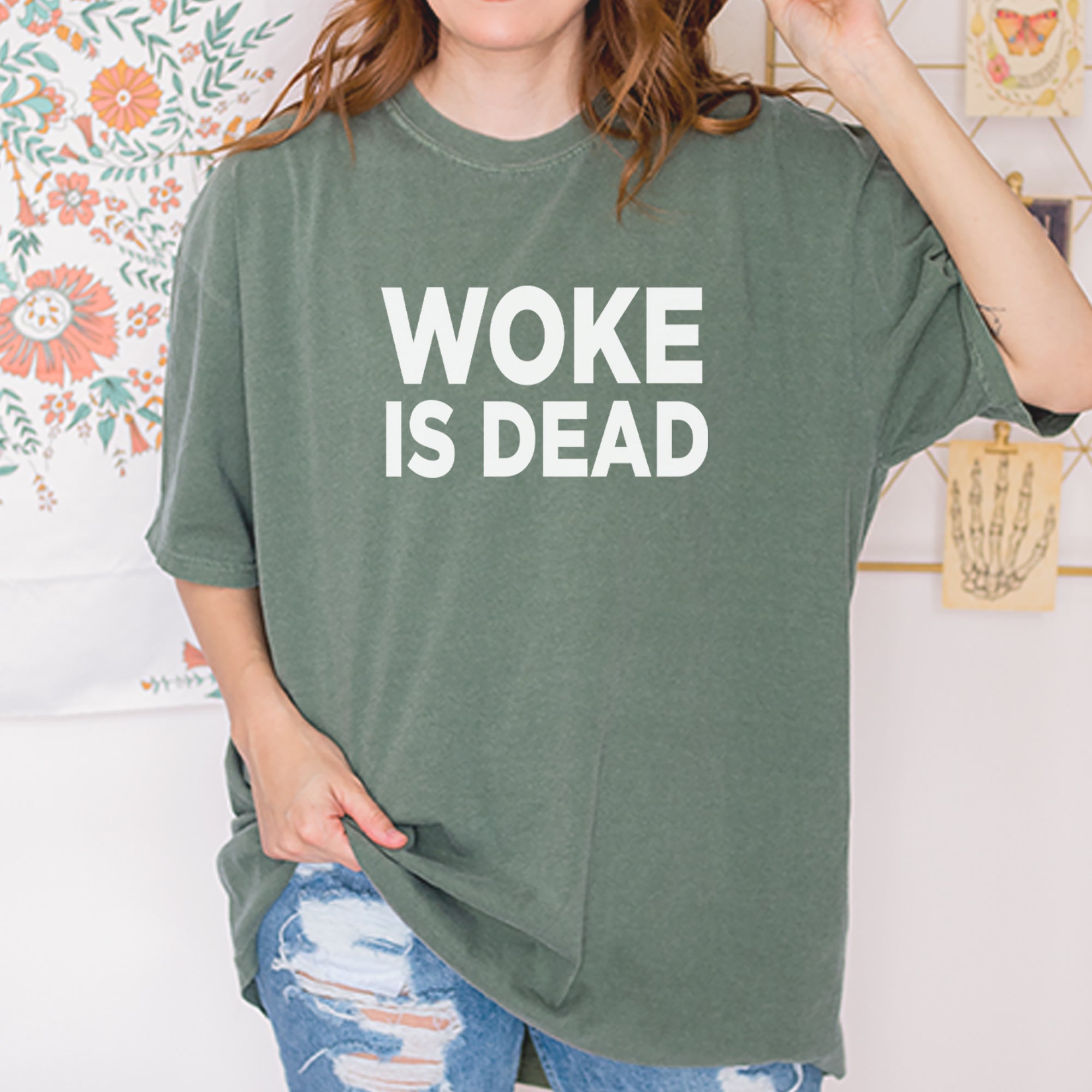 Woke Is Dead Satire Vintage Soft Unisex T-shirt 