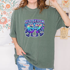 Six Seven 67 Retro Pixel Buddies Vintage Soft Unisex T-shirt 