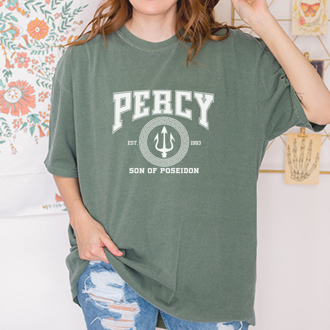 Percy Son Of Poseidon Sea God Vintage Soft Unisex T-shirt 