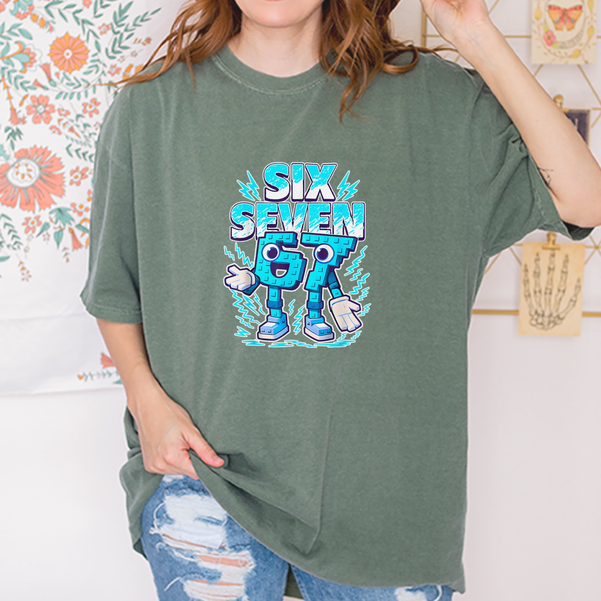 67 Brainrot Meme Slang Vintage Soft Unisex T-shirt 