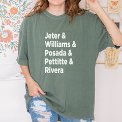 Jeter & Williams & Posada & Pettitte & Rivera Vintage Soft Unisex T-shirt 