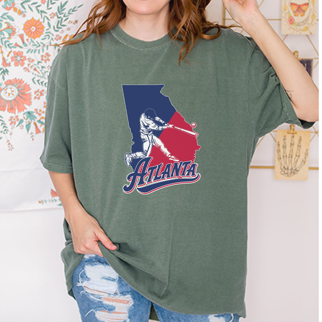 Atlanta Georgia Batter Up Vintage Soft Unisex T-shirt 