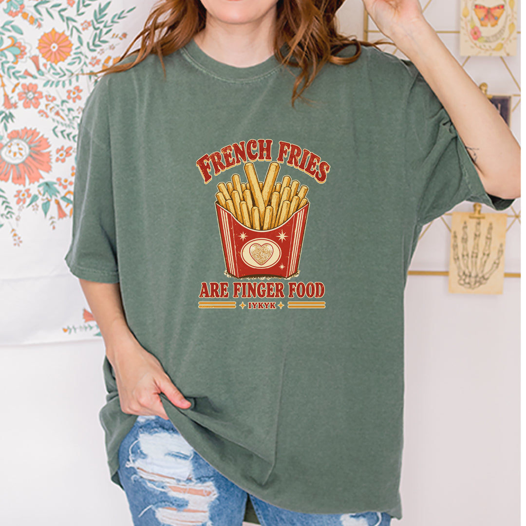 French Fries Are Finger Food IYKYK Vintage Soft Unisex T-shirt 