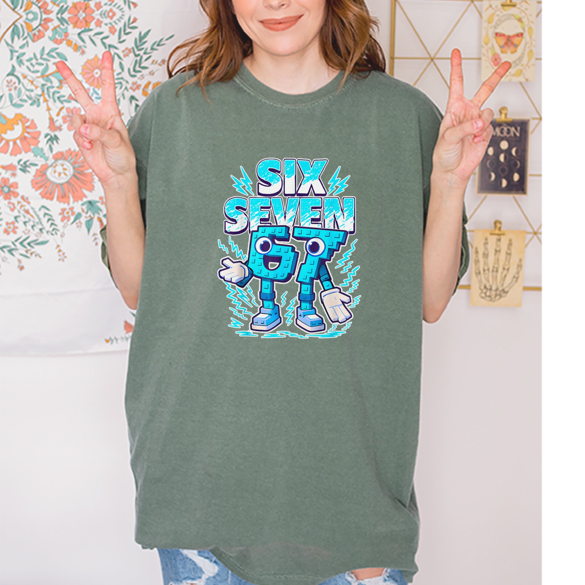 67 Brainrot Meme Slang Vintage Soft Unisex T-shirt 