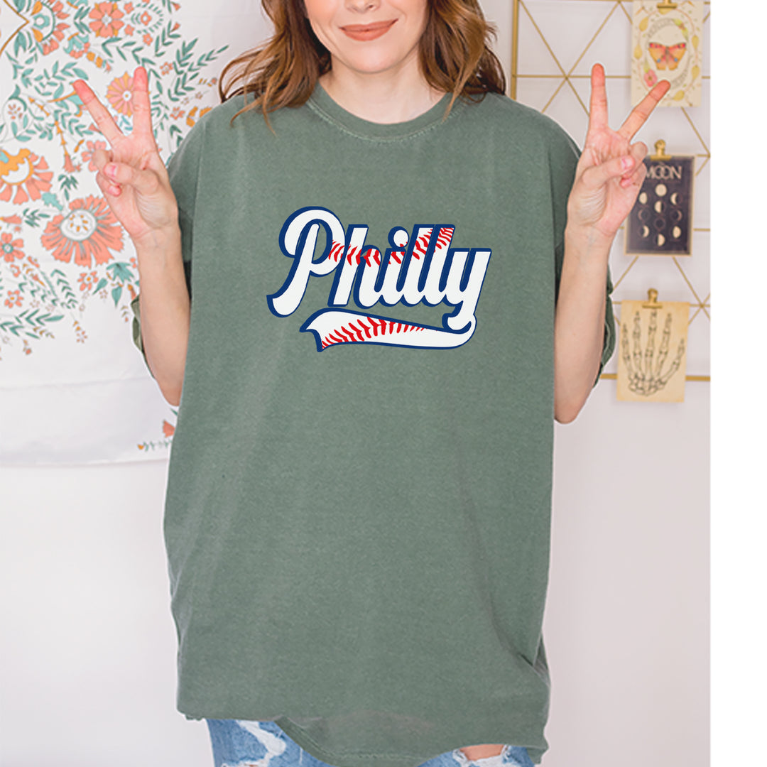 Philly Baseball Stitching Vintage Soft Unisex T-shirt 
