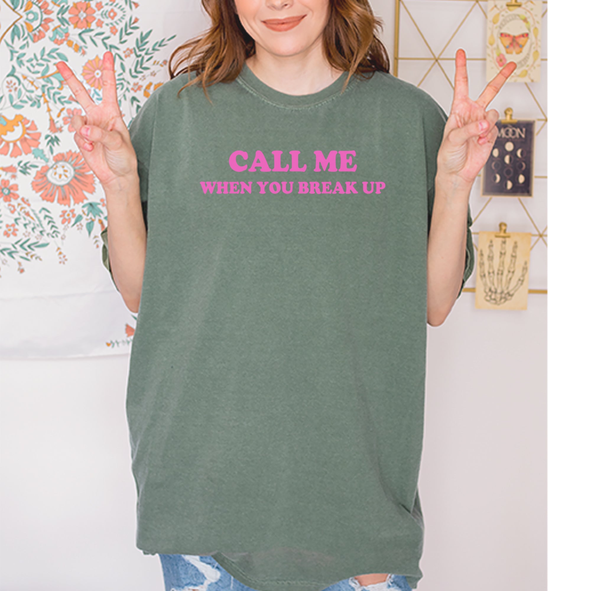 Call ME When You Break Up Vintage Soft Unisex T-shirt 
