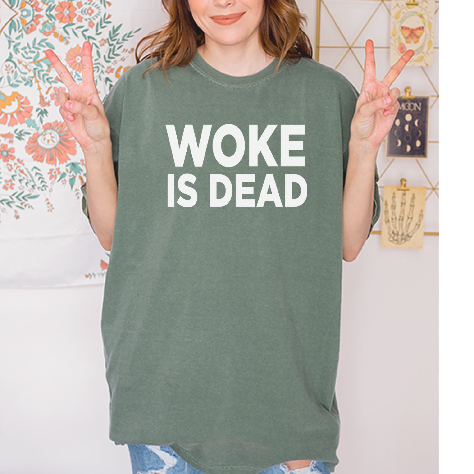 Woke Is Dead Satire Vintage Soft Unisex T-shirt 