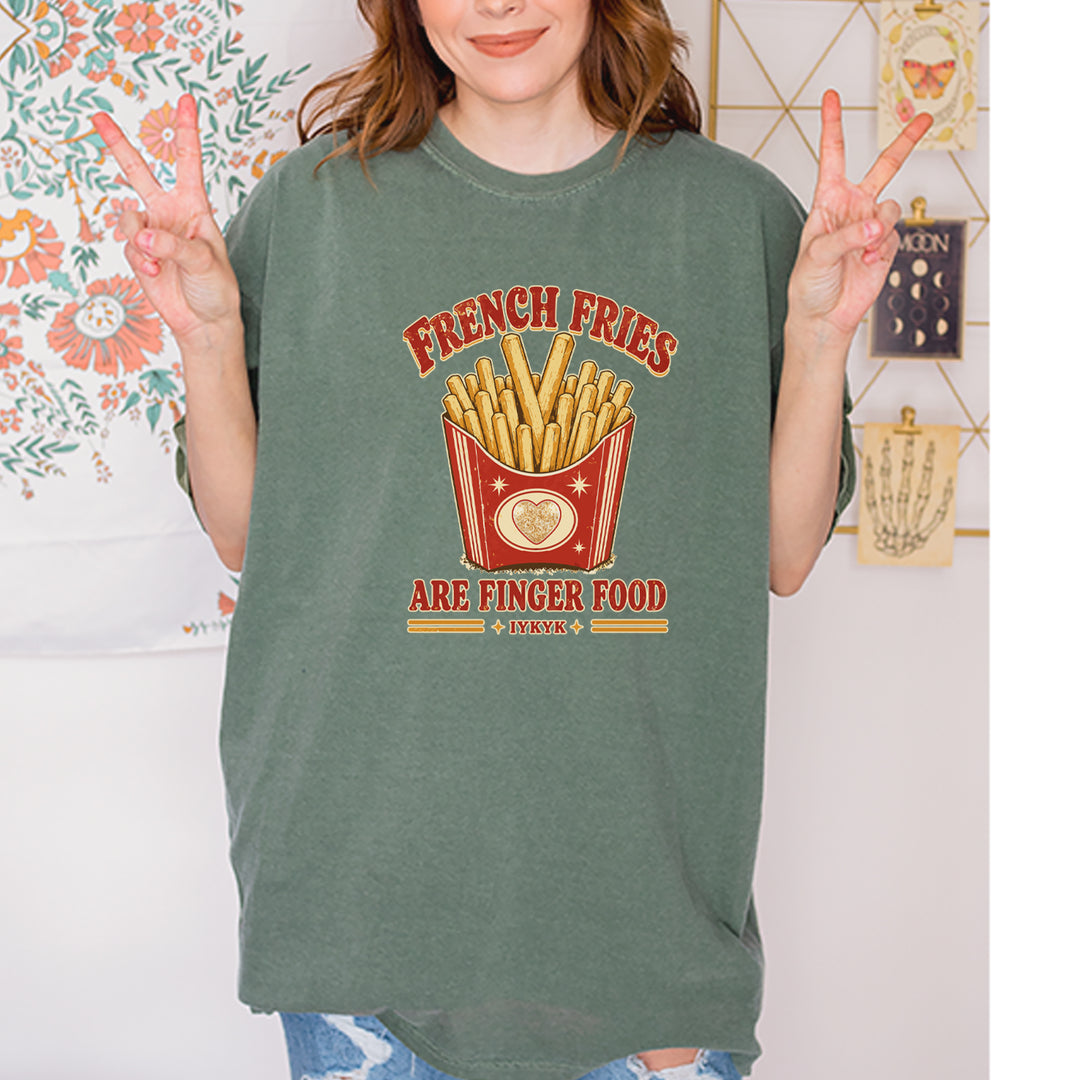 French Fries Are Finger Food IYKYK Vintage Soft Unisex T-shirt 