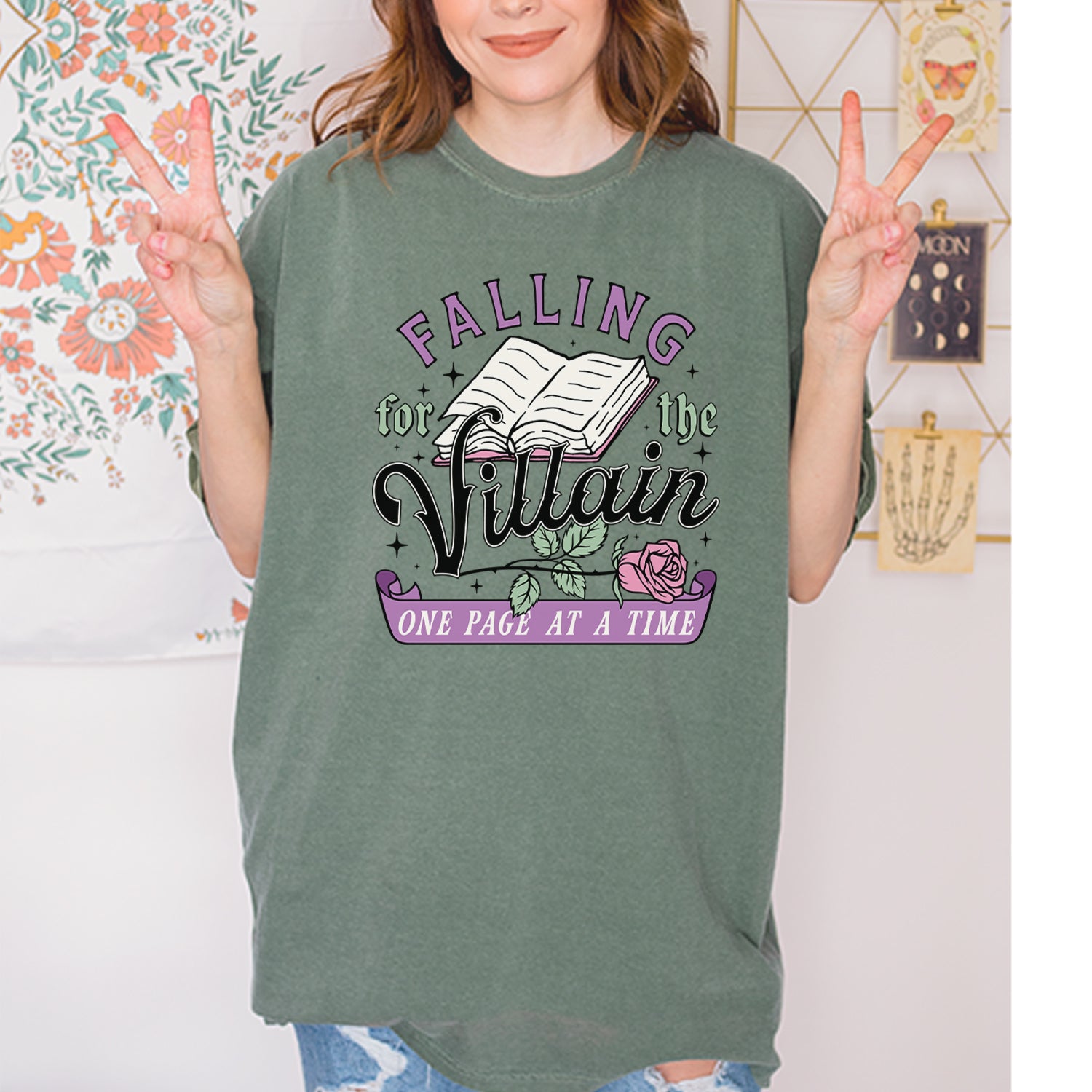 Falling For The Villain One Page At A Time Vintage Soft Unisex T-shirt 