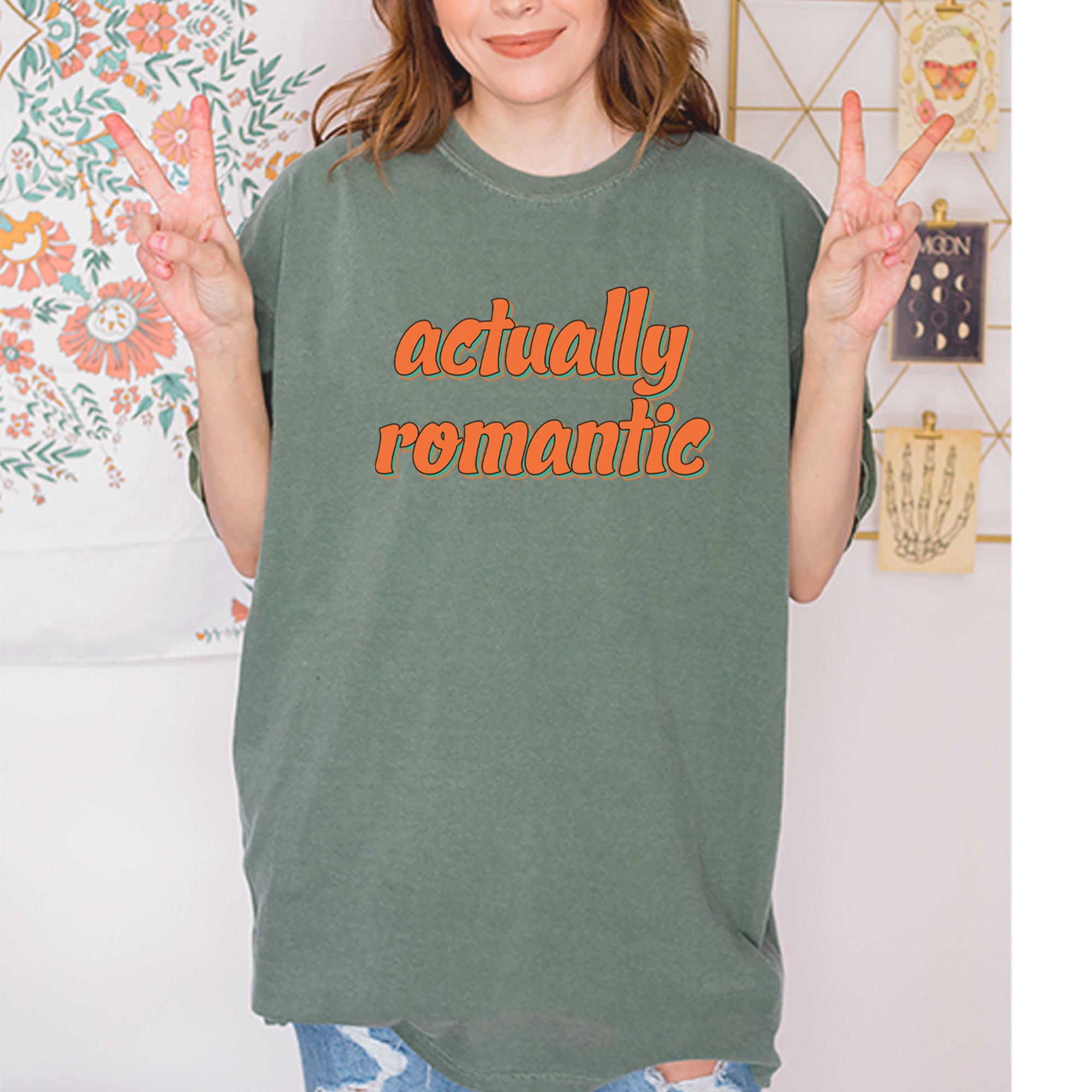 Actually Romantic Vintage Soft Unisex T-shirt 