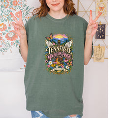 Tennessee Mountain Angel Wings Dolly Vintage Soft Unisex T-shirt 