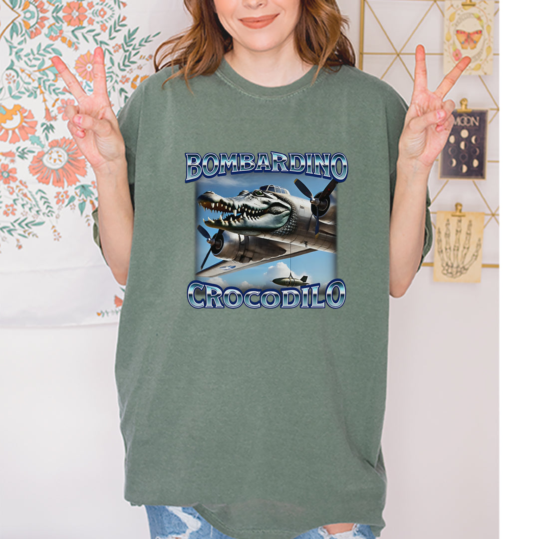 Bombardino Crocodilo Brainrot Vintage Soft Unisex T-shirt 