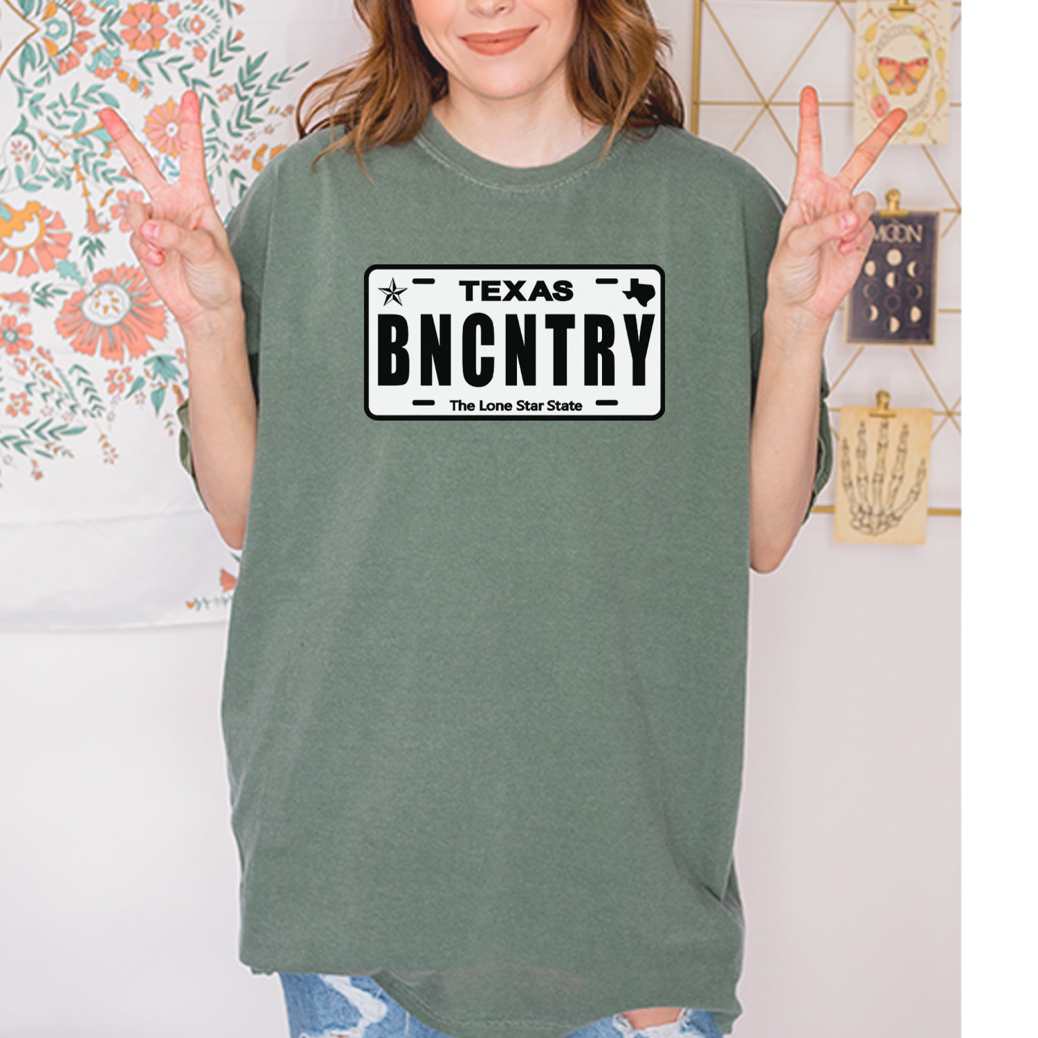 Texas License Plate BNCNTRY Vintage Soft Unisex T-shirt 