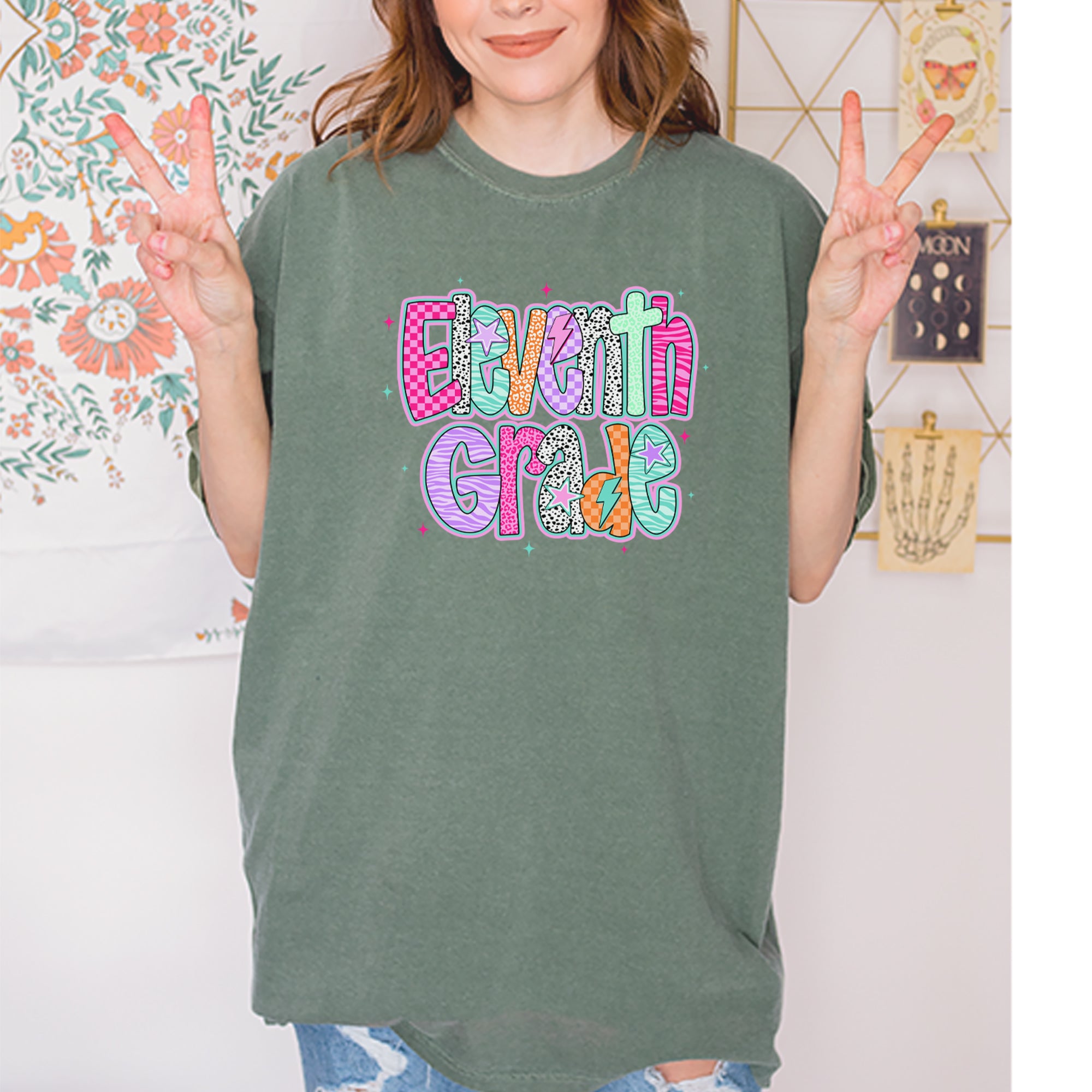 Eleventh Grade Extra Colorful Back to School Vintage Soft Unisex T-shirt 
