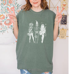 Vintage Spooky Squad Pinup Halloween Design Vintage Soft Unisex T-shirt 