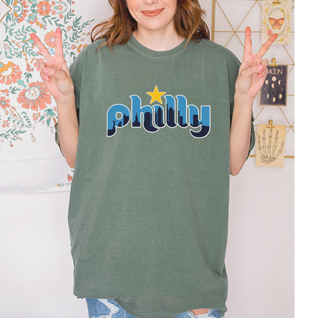 Skyline Philly Philadelphia Vintage Soft Unisex T-shirt 