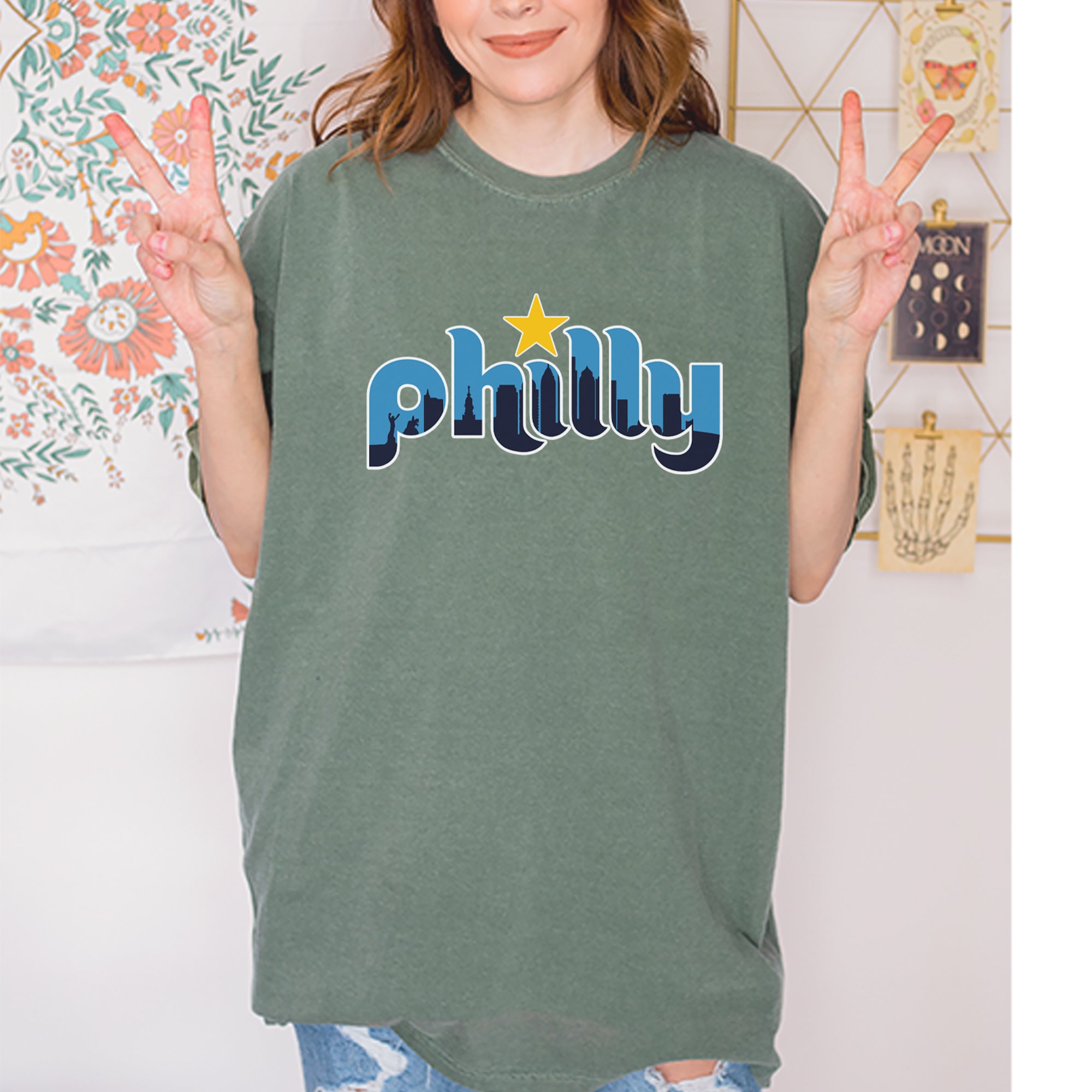 Skyline Philly Philadelphia Vintage Soft Unisex T-shirt 