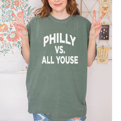 Philly Vs. All Youse Philly Thing graphic on Garment-Dyed Heavyweight Unisex T-Shirt alternate view 20