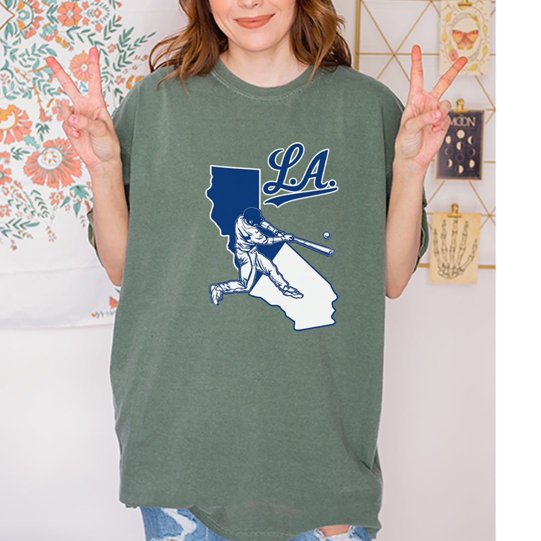 Los Angeles Baseball Batter Up Vintage Soft Unisex T-shirt 
