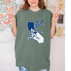Los Angeles Baseball Batter Up Vintage Soft Unisex T-shirt 