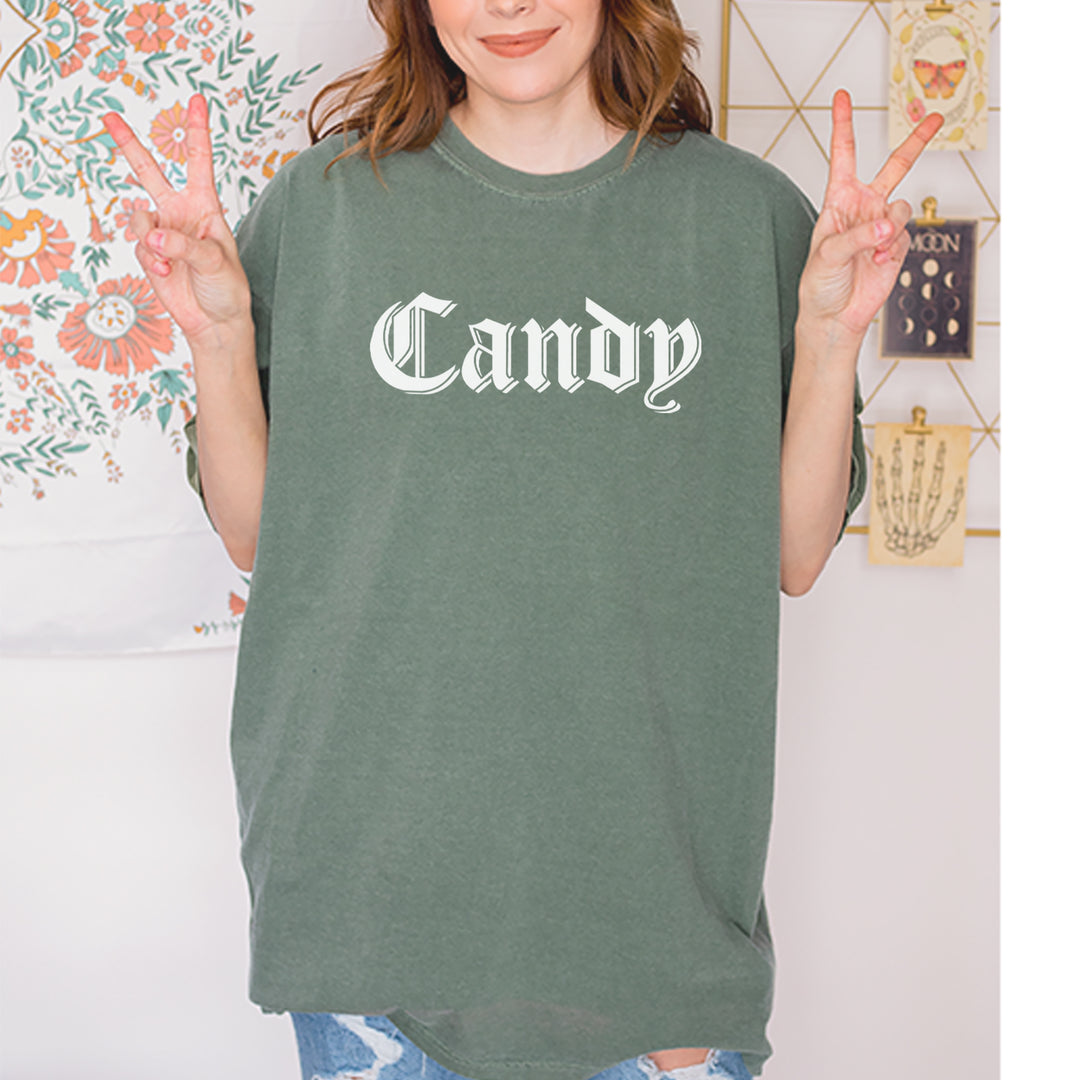 Candy Gothic Lettering Vintage Soft Unisex T-shirt 