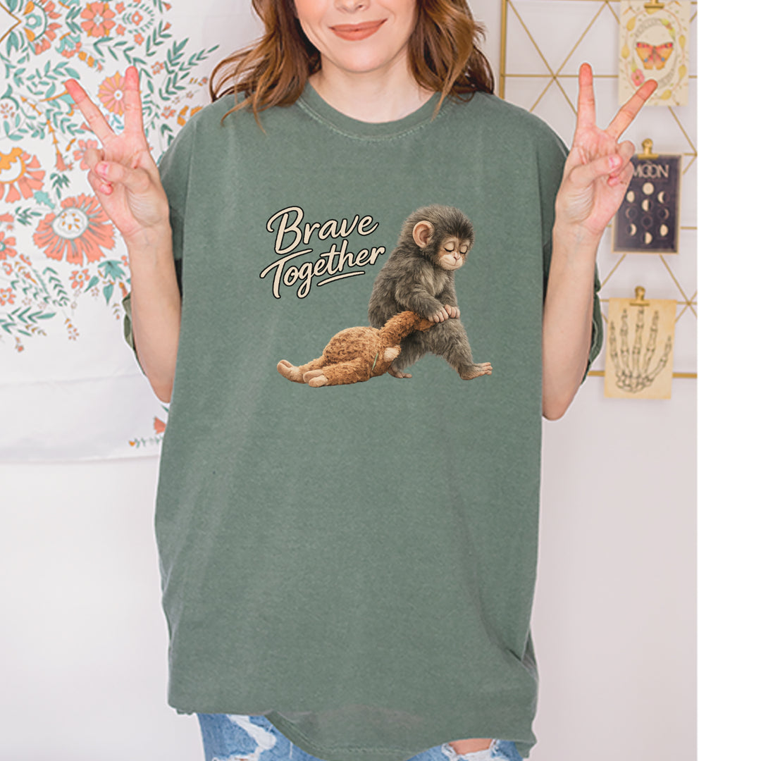Punch Brave Together Stuffed Animal Vintage Soft Unisex T-shirt 