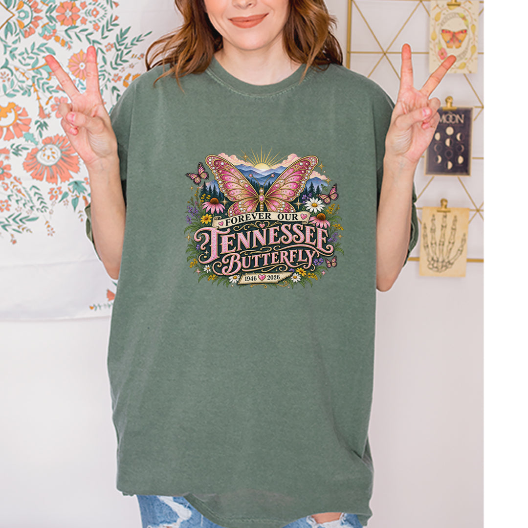Forever Our Tennessee Butterfly Dolly Vintage Soft Unisex T-shirt 