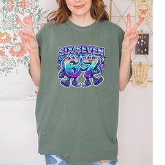 Six Seven 67 Retro Pixel Buddies Vintage Soft Unisex T-shirt 