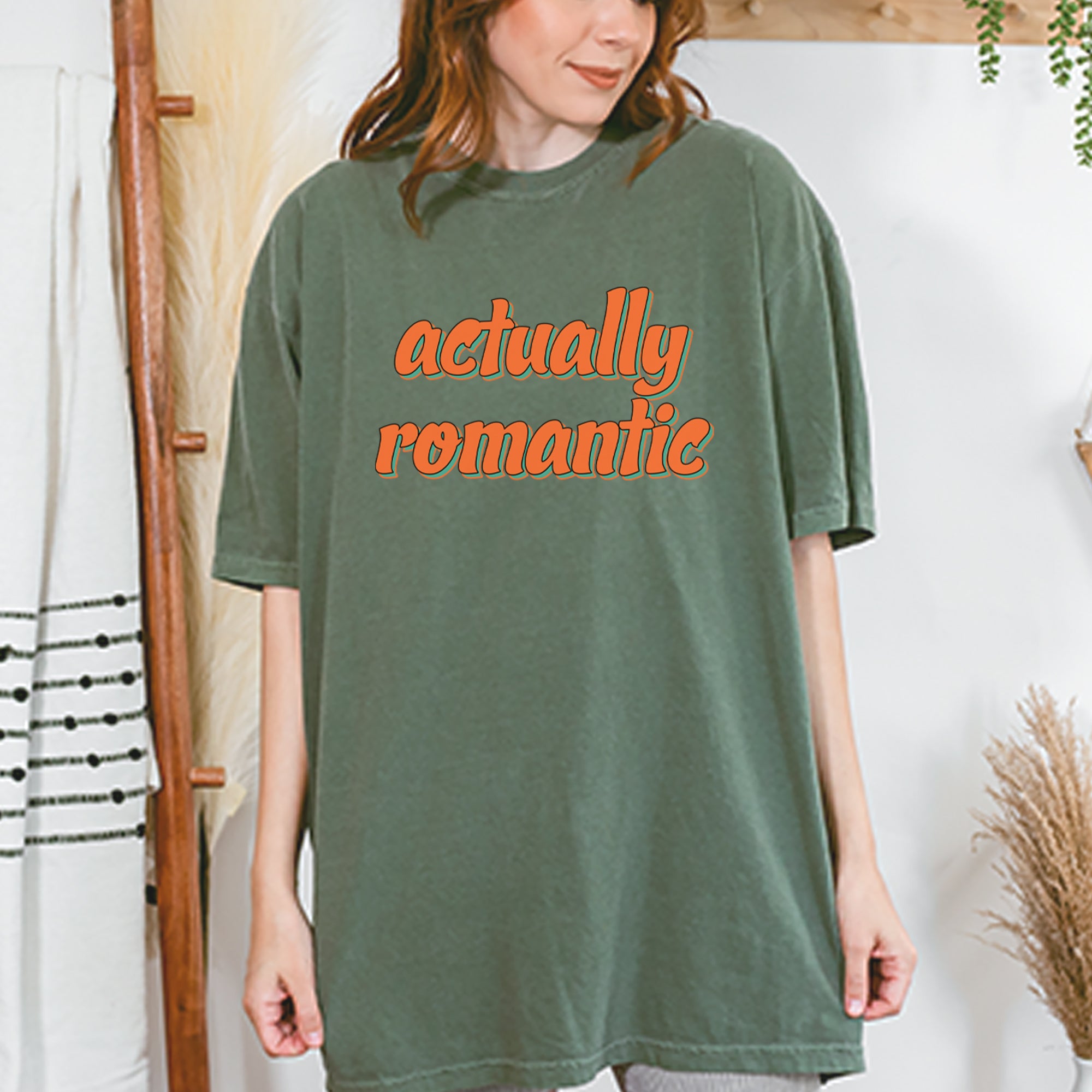 Actually Romantic Vintage Soft Unisex T-shirt 