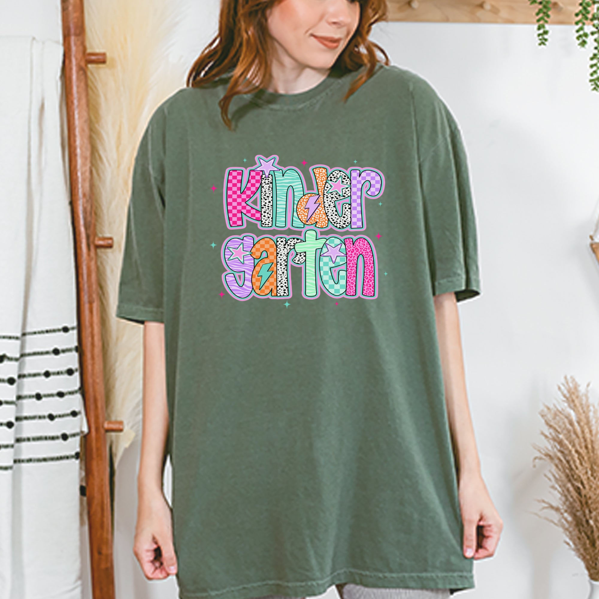 Kindergarten Cutie Colorful Back to School Vintage Soft Unisex T-shirt 