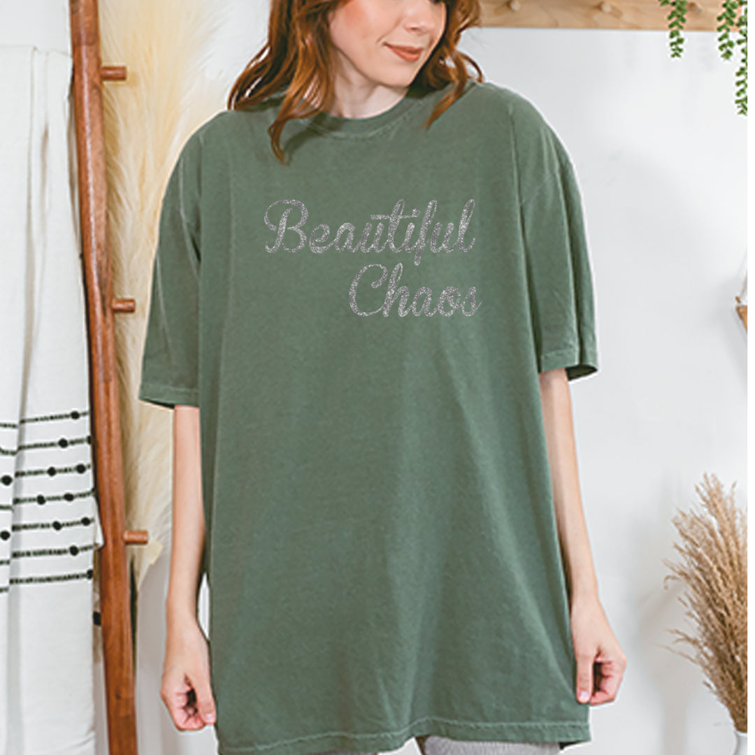 Beautiful Chaos Glitter Music Festival Vintage Soft Unisex T-shirt 