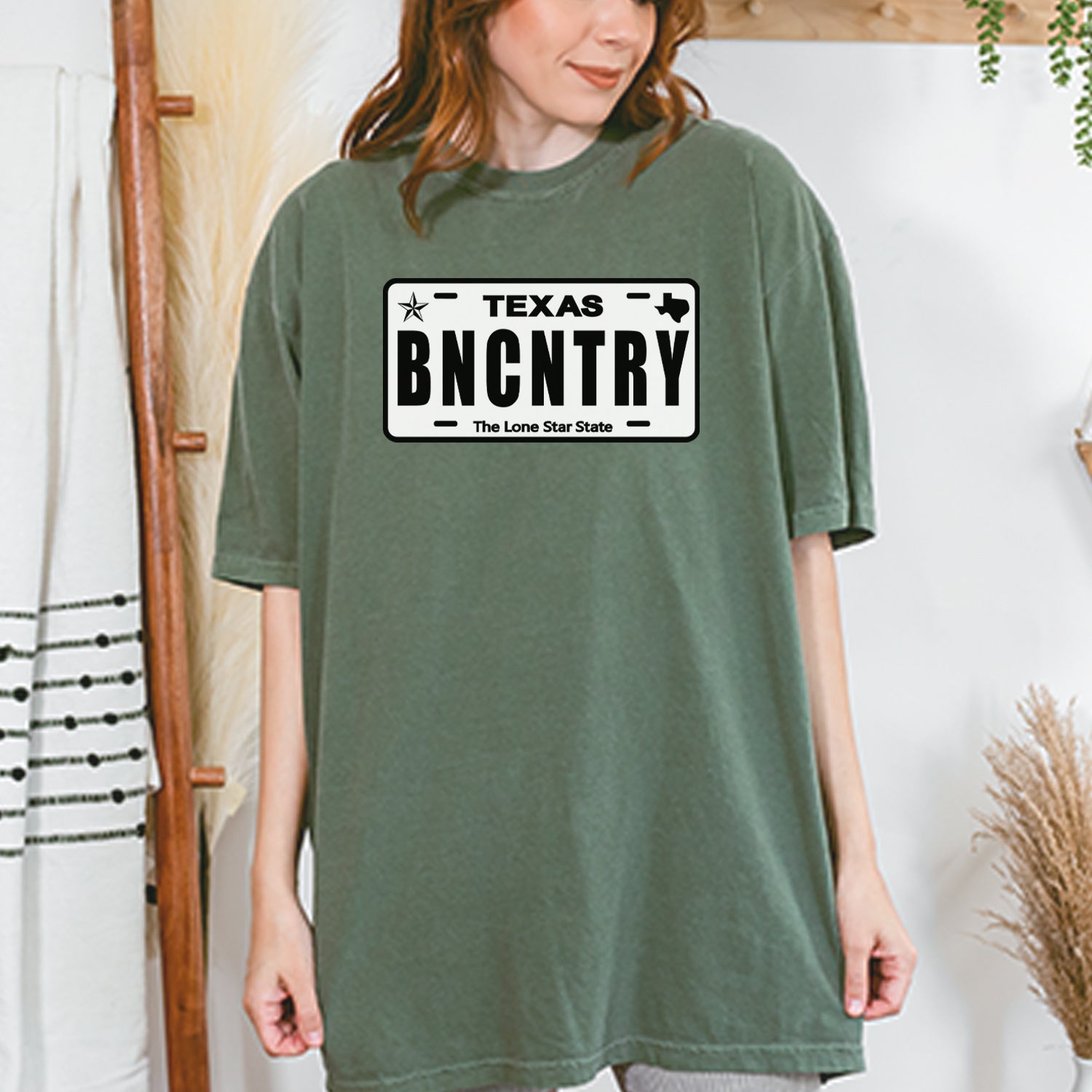 Texas License Plate BNCNTRY Vintage Soft Unisex T-shirt 