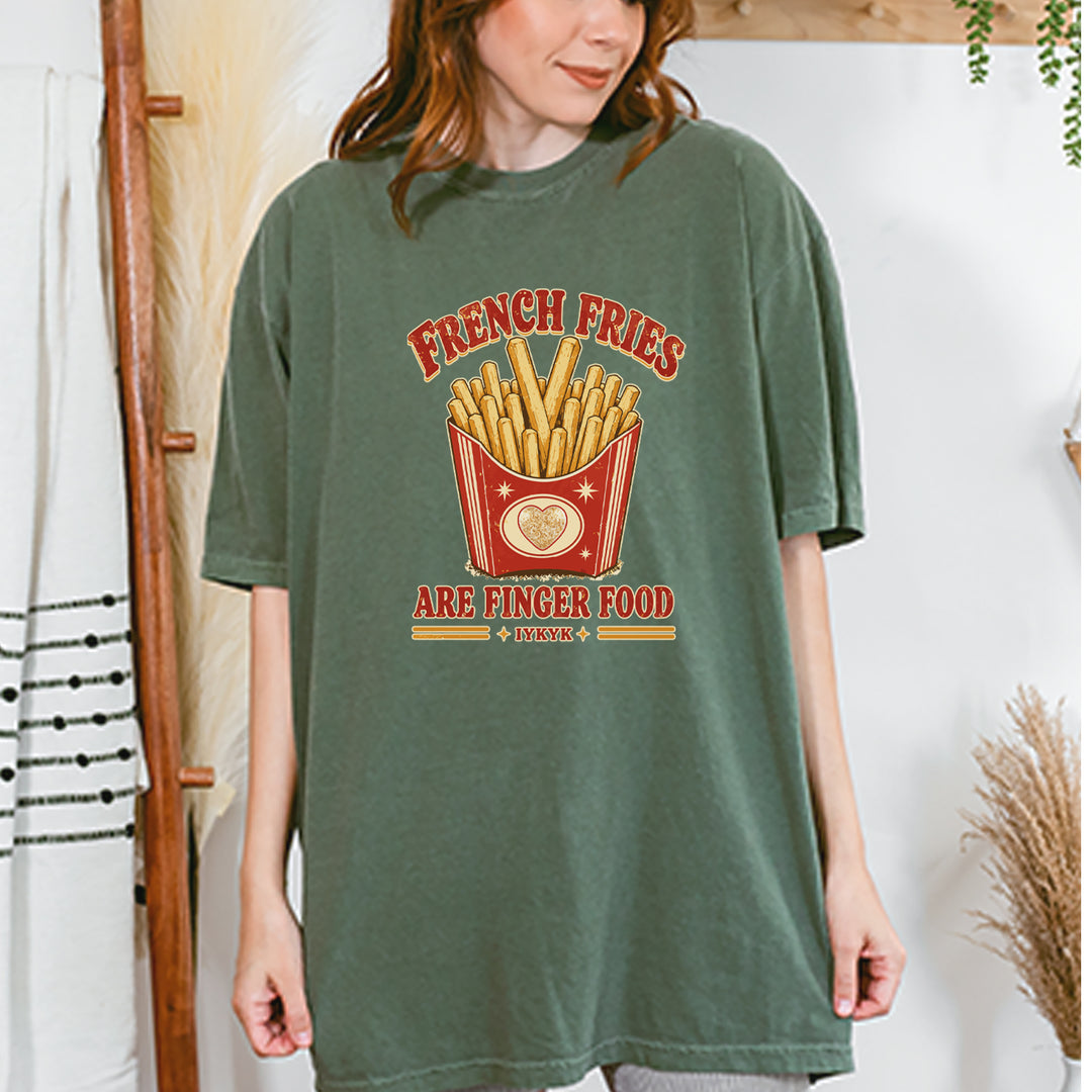 French Fries Are Finger Food IYKYK Vintage Soft Unisex T-shirt 