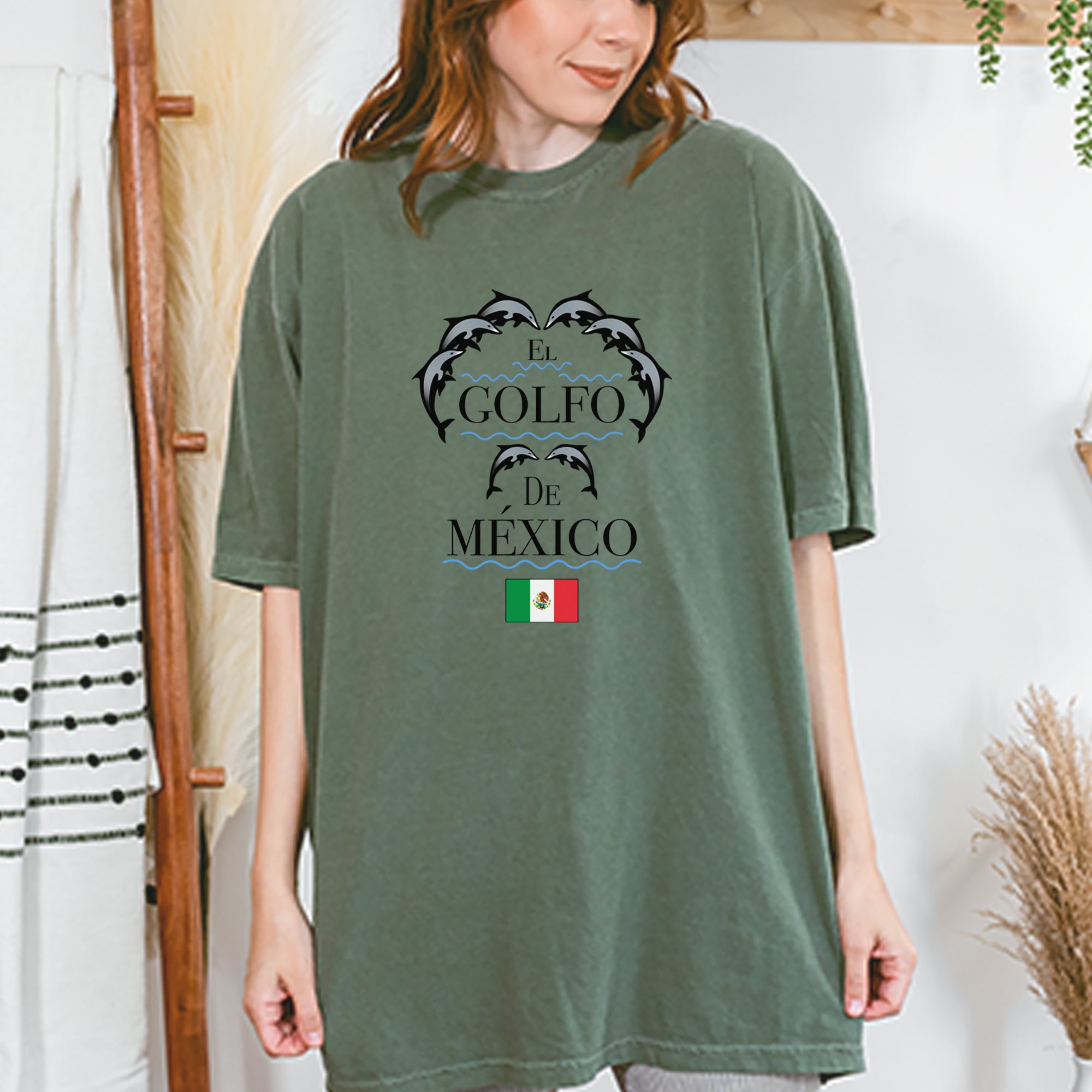 El Golfo De Mexico Dancing Dolphins Vintage Soft Unisex T-shirt 