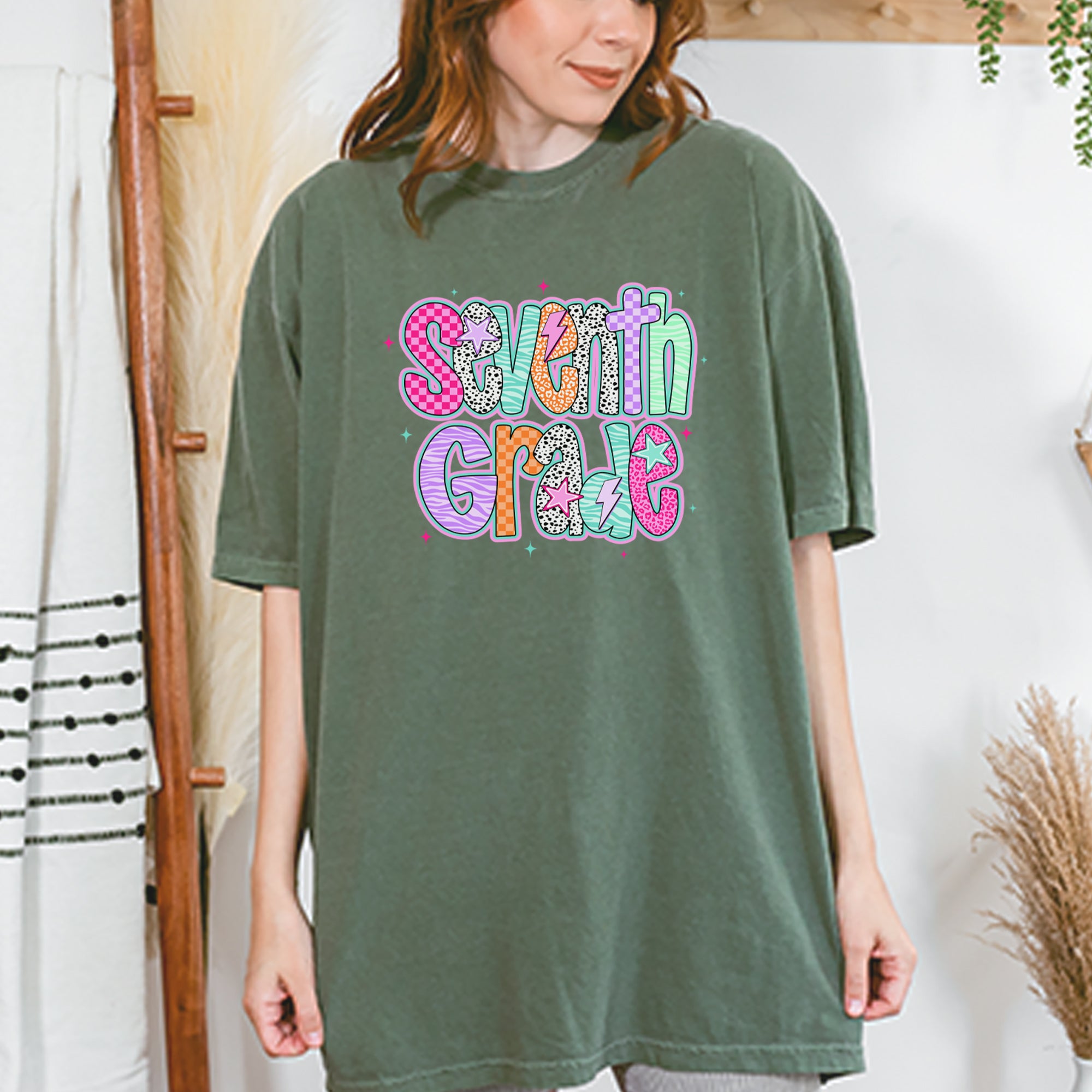 Seventh Grade Swagger Colorful Back to School Vintage Soft Unisex T-shirt 