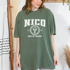 Nico Son of Hades Underworld Crest Vintage Soft Unisex T-shirt 