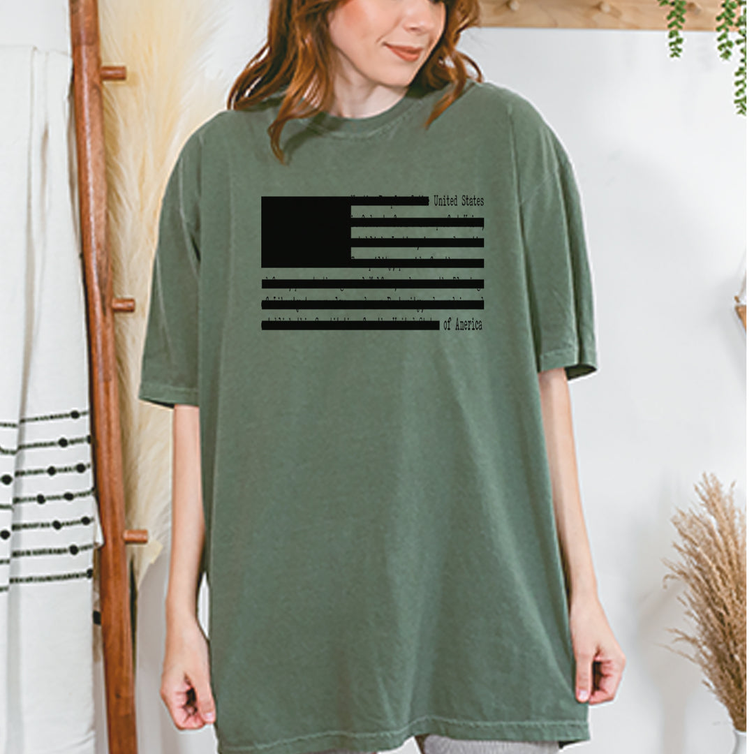 Redacted American Flag Vintage Soft Unisex T-shirt 