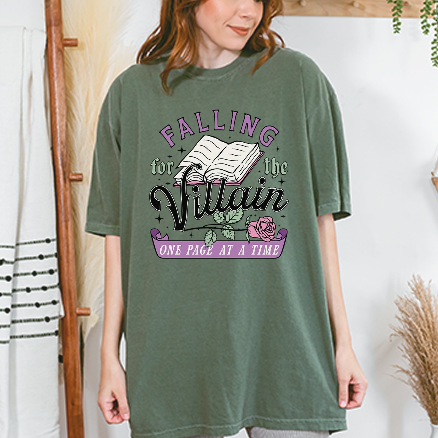Falling For The Villain One Page At A Time Vintage Soft Unisex T-shirt 