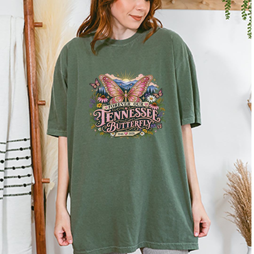 Forever Our Tennessee Butterfly Dolly Vintage Soft Unisex T-shirt 