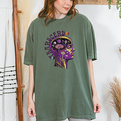 Psychedelic Cosmic Mushroom Head Vintage Soft Unisex T-shirt 