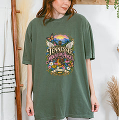 Tennessee Mountain Angel Wings Dolly Vintage Soft Unisex T-shirt 