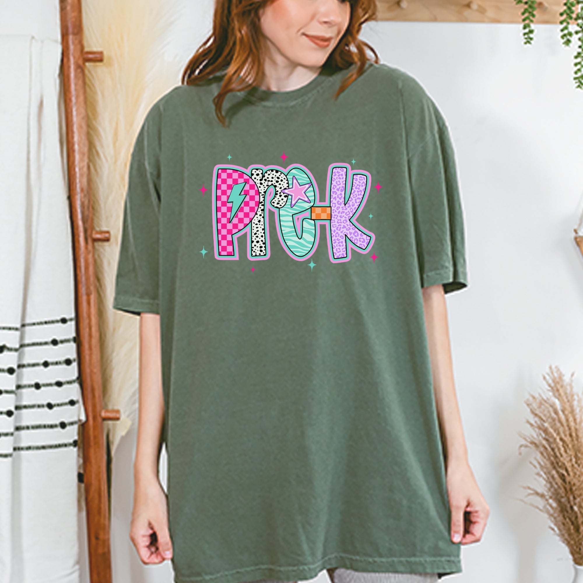 Pre-K Party Time Colorful Back to School Vintage Soft Unisex T-shirt 