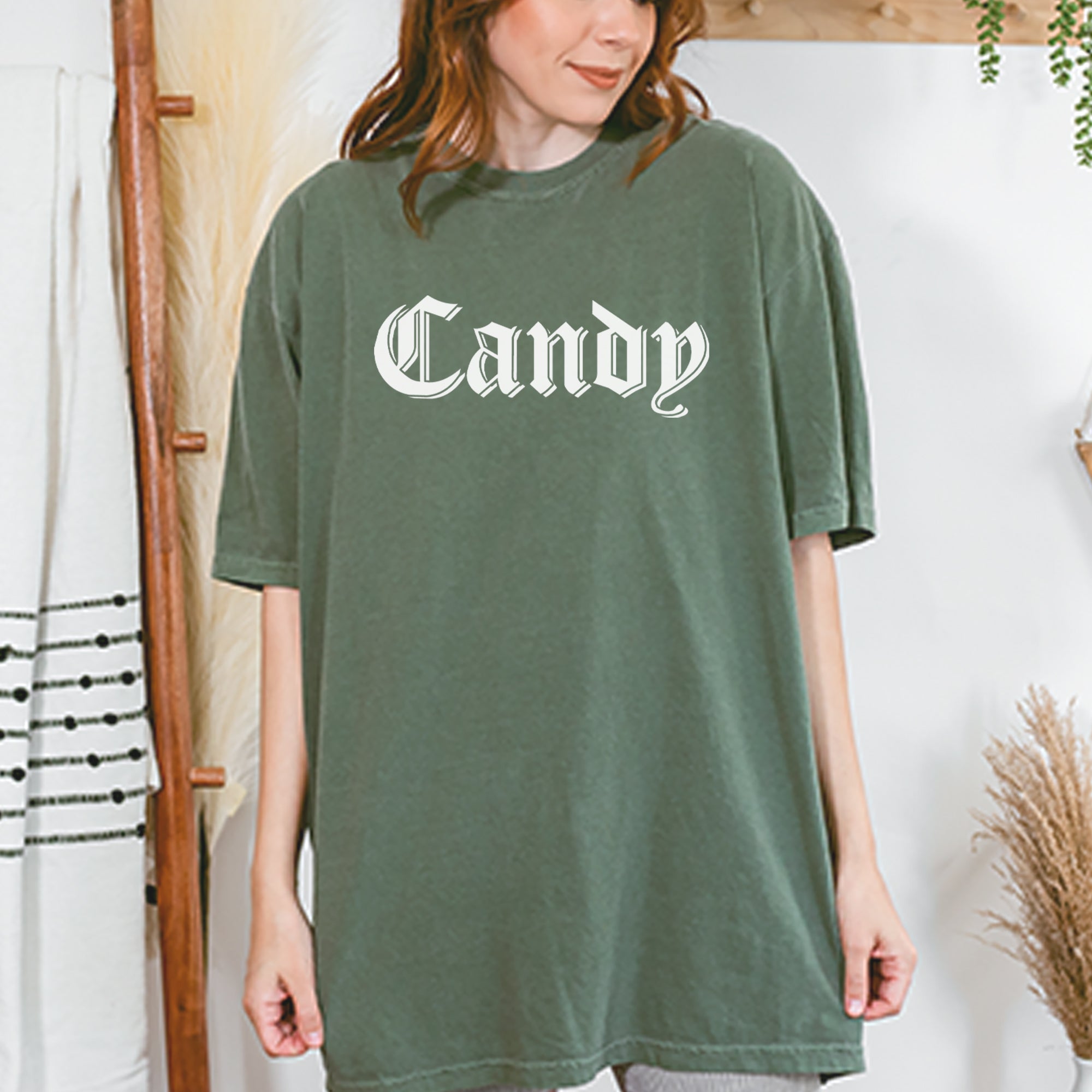 Candy Gothic Lettering Vintage Soft Unisex T-shirt 